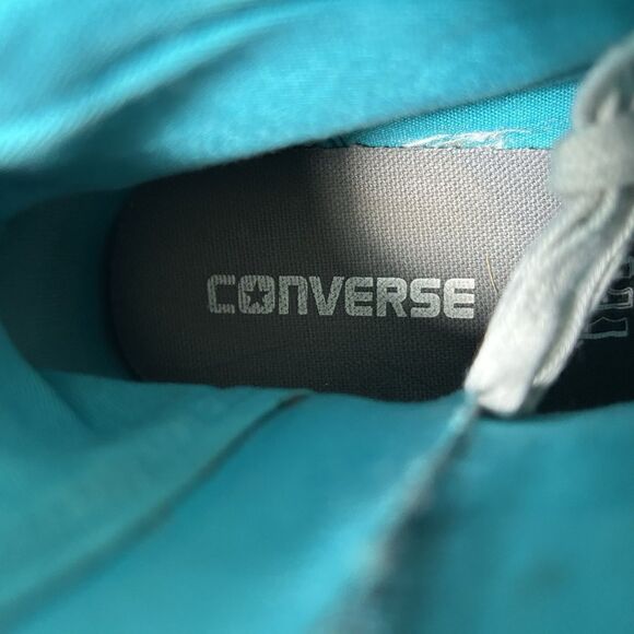 Converse Chuck Taylor All Star High Women’s Sz 8 Gray Teal Side Zip Skate Shoes - Picture 12 of 13